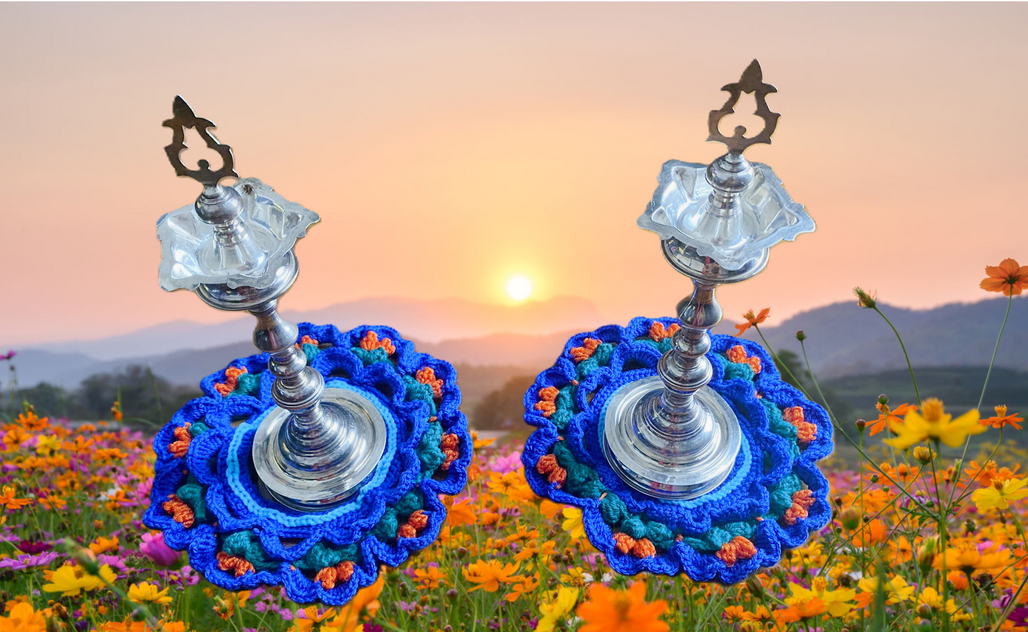 Blossom Motif Lamp Mat Set