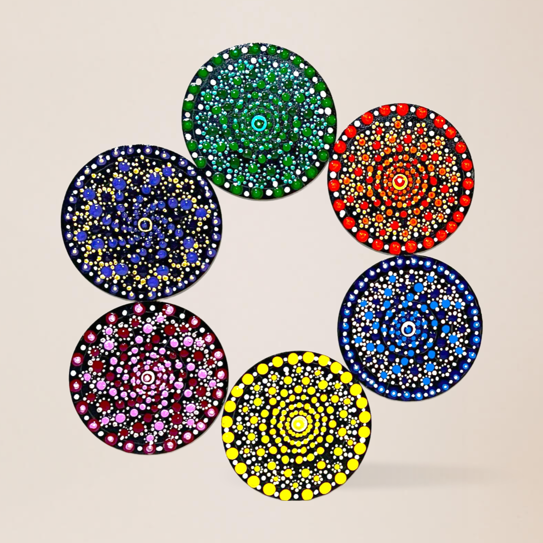 Multicolour Trail Coasters