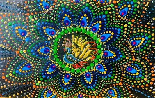 Peacock Mandala Wall Art (Rectangle Canvas)